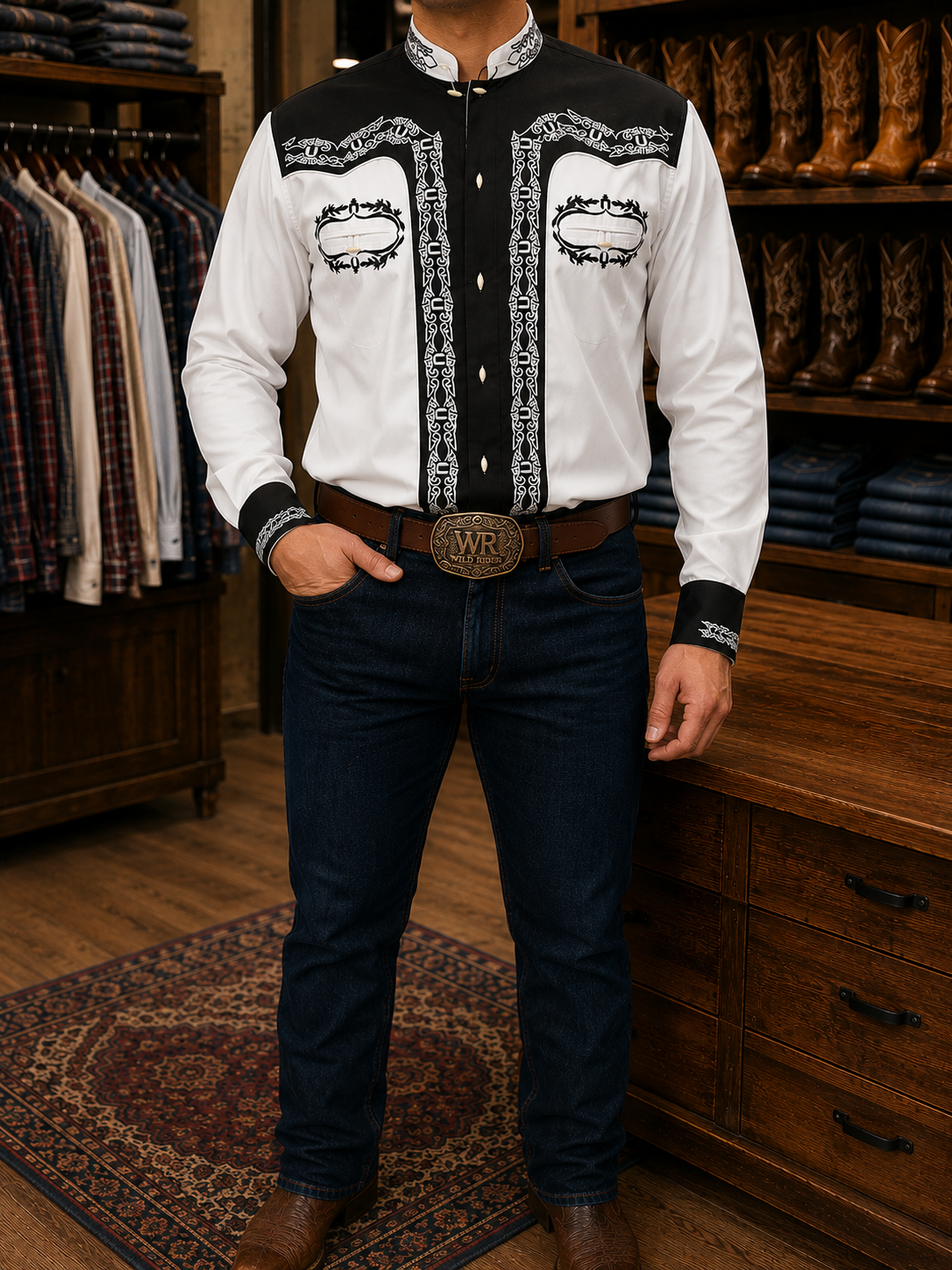 Camisa charra para caballero WRC-002